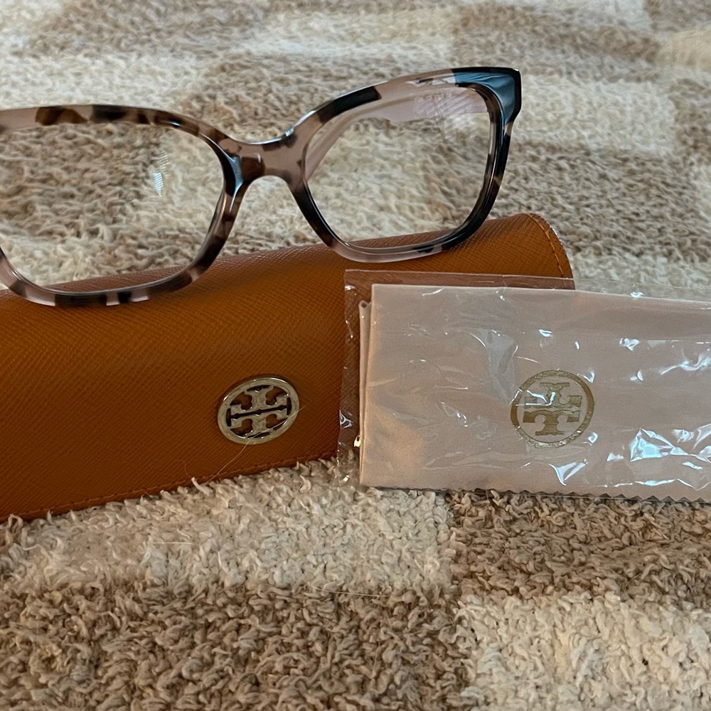 Tory Burch Brown Cat-Eye Glasses / Sunglasses with Case